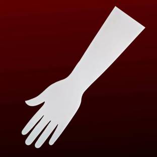 Trickster deepo Imported Acrylic Hand For Mehndi Practice-Pack of 1 (WHITE)