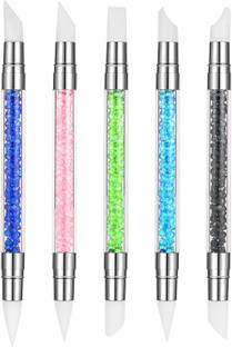 URBAN BOX 5Pcs Dual Nail Art Tools Silicone And 2 Way Nail Art Sculpting Shaper Tools