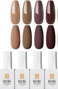 BOLT BEE Gel Nail Polish, Super Glossy, Quick Drying, Set 15ml Each (135,136,120,62)