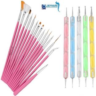 Jay Hari 20pcs Nail Art Design Dotting Painting Drawing UV Polish Brush Pen Tools Set Kit