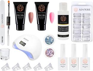 Adoere Poly Nail Extension Gel Kit | Nail Art Tools | UV Nail Art Kit Extension Set