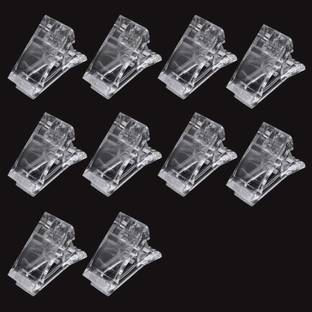 RUBY FACE Nail Tips Clips Set Of 10Pcs Transparent Polygel Quick Building Nail Tips Clips