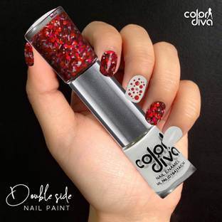 Color Diva Dual Side 2 in 1 Nailpaint, Glitter Nail Art