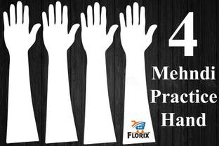 FROZEN imported Acrylic for Mehndi Design Practice Hand Both Sides Reusable - Pack of 4