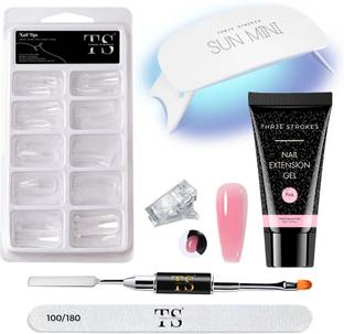 THR3E STROKES Poly Nail Extension Gel Kit for Builder Gel UV Nail Art Set