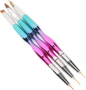 RUBY FACE 3pcs Nail Liner Brush, Double Ended Nail Art Brushes, Nail Art Painting Drawing