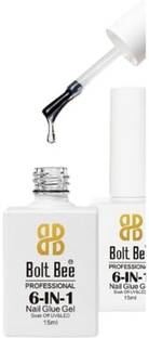 RUBY FACE 6 in 1 Gel Nail Glue for Clear Acrylic Nails Long Lasting, Curing Needed