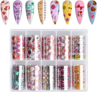 Scheibe 10 Rolls Nail Foil Nail Art Foil