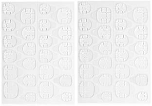 CartKing 2 Sheets Nail Tabs (2x72 pcs) - Double-Sided Transparent Adhesive for Fake Nails