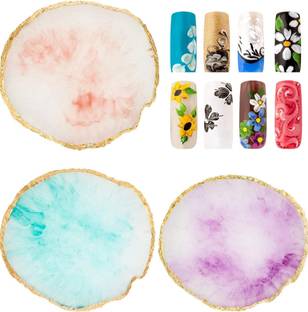 RANORE Nail Mixing Palette Polish Color Mixing Resin Nail Holder Nail Art Mixing Tools