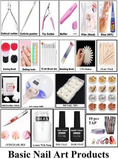 Hilex Nail art Kit Combo, Nail art Basic Tools, Nail Extension Kit ,Nail art Basic Kit