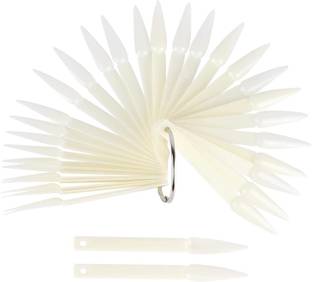 NAILWIND Nail Art Practice Tips 50Pcs Nail Art Tips Display Fan-Shaped False Nail Tips