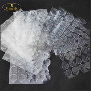 Gleevia Strong Adhesive Double-Sided Glue Tabs 5 Sheets (120Tabs) for Fake Nail Tips