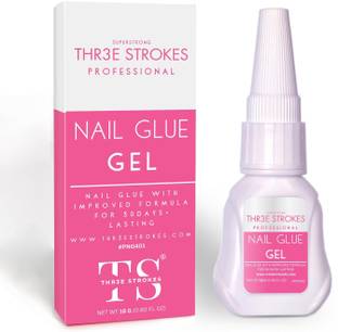 THR3E STROKES Nail Glue Gel for Press on Nails | Super Strong Gel Quick Dry without UV Light