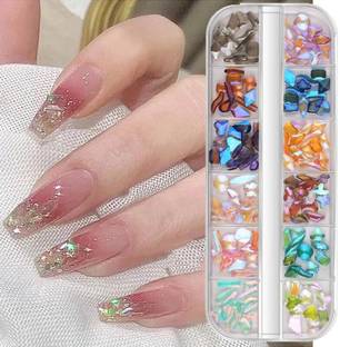 S.A.V.I Aurora 3D Nail Art Rhinestones – Multicolor Flatback Resin Charms for