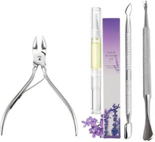 BELISMA Nail Cuticle Remover Tools Set,Cutter and 2 Dead Skin With Cuticle Oil
