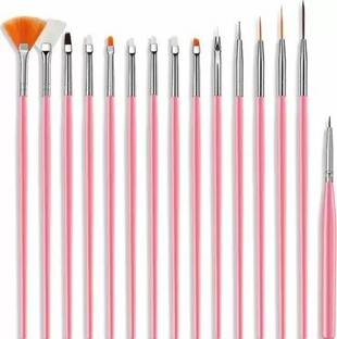feelhigh Nail art brushes set of 15 pieces- Reusable,nail art ,painting