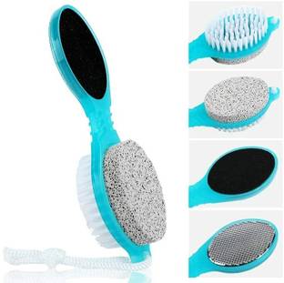 Red Champion 4in1 Pedicure Brush - Foot Scrubber Foot Cleaning Brush with Pumice Stone