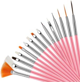 feelhigh Nail Art Brush Set for Detailing, Striping, Blending with Painting Gel Brushes