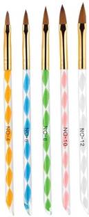URBAN BOX 5pcs Nail Art Brush Acrylic Application, Nail Polish Brush Pen For Nail Art