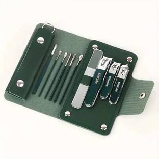 YCVARIYA 10-in-1 Manicure Set Nail Clippers Kit, High-Carbon Steel with Leather Case