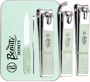 Beaute Secrets Nail Cutter Set, Manicure Pedicure kit, Nail Filer and Nail Cleaner in Gift Box