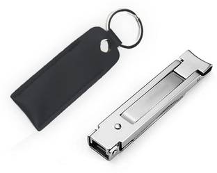 Verilux Foldable Nail Clippers with File and Leather Cover Travel Safe