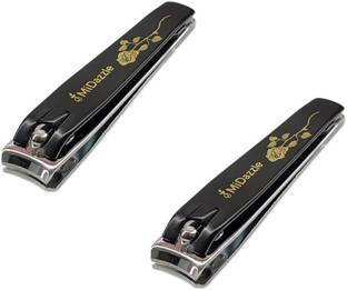 Midazzle Large Nail Clipper/Cutter (Black) - (Pack of 2)