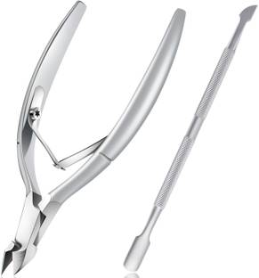 Kandle 2pcs Cuticle Cipper with Cuticle Pusher Dead Skin Remover Tools for Fingernails
