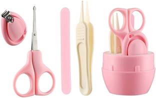 GROOT Baby Manicure Kit, 4-in-1 Baby Nail Care Set, Safe Baby Nail Clipper, Scissor, File & Tweezer, Nail Care Kit for Newborn Baby