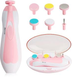 credebs New Baby Nail File Electric,Baby Nail Trimmer Heads Safe (Pink3)