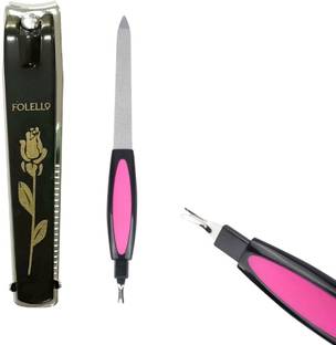 FOLELLO Nail Grooming Kit - 1 Large Nail Cutters & 1 Professional Nail Filer