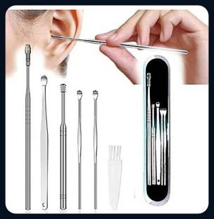 MALLADE ML_6 Pcs Professional Earwax Remover Kit Includes Cleaning Brush & Storage Box