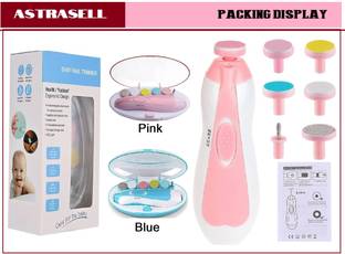 ASTRASELL Baby Safe Nail Trimmer Kit, File Finger Clipper Electric Manicure Set with Light