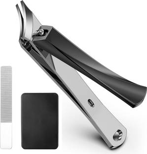 ORTIZA 2pcs Slanted Nail Clipper Heavy Duty Stainless Steel Nail Clipper Portable