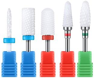 SERPLEX Ceramic Nail Drill Bits Set, 3/32'' (2.35mm) Professional Acrylic Nail File
