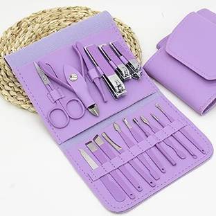 HIBMBACTI 16 in 1 Manicure Set- Professional Manicure Kit Pedicure Kit for Women & Men Eyebrow Thread
