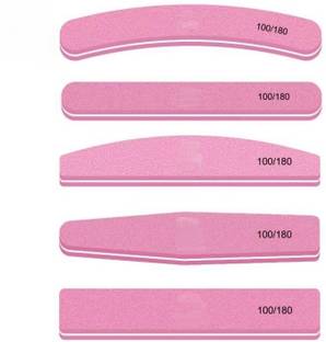 RANORE 5Pcs Nail Filer Professional 100/180 Nail File Set Multi Shaped Fingernail files