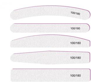 RANORE 5Pcs Nail Filer Professional 100/180 Nail File Set Multi Shaped Fingernail files