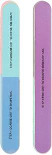 BM RETAIL 2 pcs 7 Way Nail File and Buffer Block Nail Buffering File 7 Steps Manicure Tool