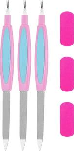 Koccido 3 Pcs Nail Filer With 3 Mini Nail Filer Double Sided Nail Buffer