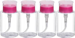 feelhigh Nail Polish Remover Pump Push Down Empty Lockable Acetone Pump Dispenser Bottle