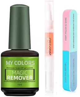 NAILWIND Gel Nail Polish Remover, Cuticle OiL with 6 Step Buffer, Magic Remove Set