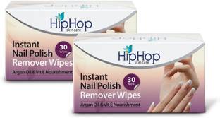 HipHop Skincare Instant Nail Polish Remover Wipes Argan oil & Vitamin E Nourishment