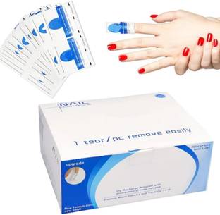 feelhigh 200Pcs Gel Polish Remover Acetone Wraps Pads Foils Nail Art Cleaner