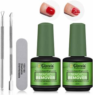 Gleevia Nail Polish Magic Remover Combo Set - Quick & Easily Remove Gel within 2-3min