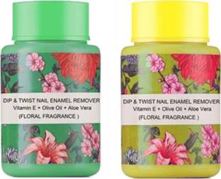 Emijun Nail paint remover sponge jar dip and twist combo 2