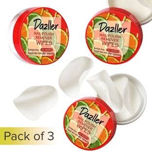 Dazller Nail Polish Remover Wipes - Pack of 3