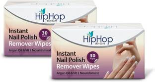 HipHop Skincare Instant Nail Polish Remover Wipes Argan oil & Vitamin E Nourishment