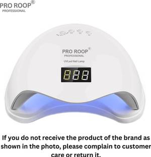 Proroop UV Nail Lamp, 48W Nail Dryer Gel Nail Polish LED UV Light with 4 Timers (Pink) Nail Polish Dryer